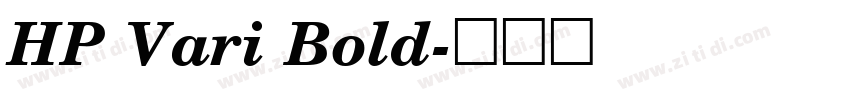 HP Vari Bold字体转换